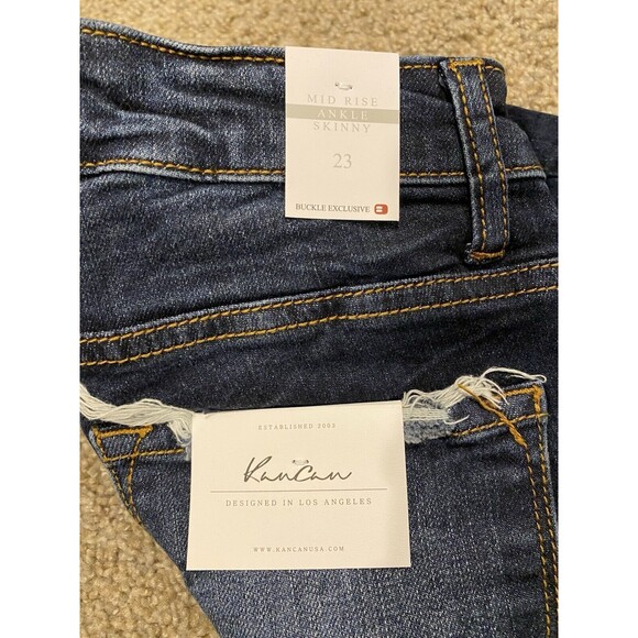 Kancan Women's Mid Rise Ankle Skinny Jeans Sz 0/23‎ Style VBK1317A - Picture 5 of 10